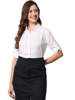 FUNDAY FASHION Women's Rayon Blend Regular Fit Solid Casual/Formal Button Shirt