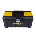 STANLEY STST75518-8 16'' Organised Heavy-Duty Portable Essential Toolbox with Top Lid & Removable Tray Compartment for Easy & Convenient Storage, Top Pad Lock Eye, 1 Year Warranty, 41x19.5x20 cm - Image 3