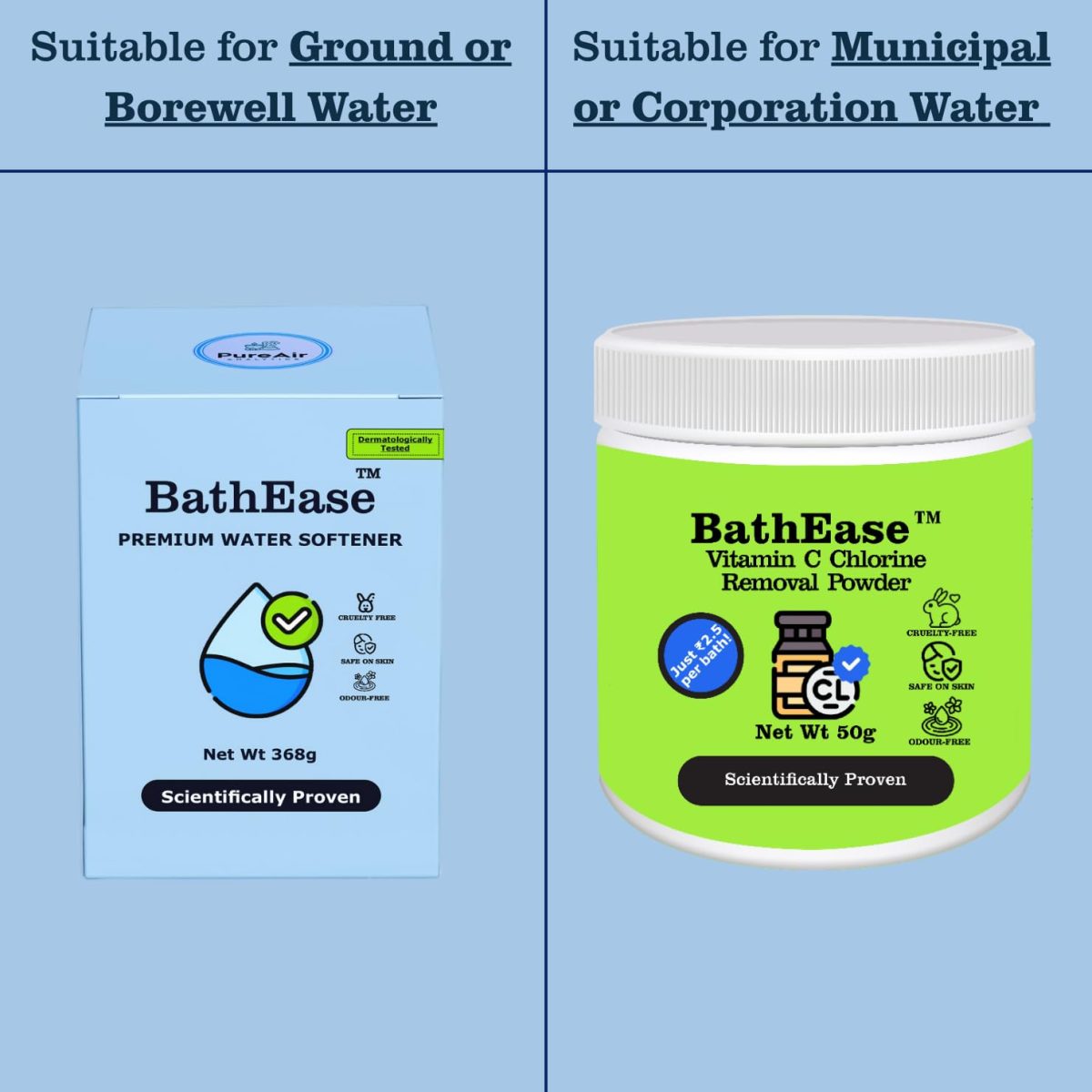 BathEase Premium Water Softener (For Ground and Borewell Water) | Immediately Reduces Hardness and Balances pH | Helps with Hair Loss Due to Hard Water | Brightens Dull Skin Due to Hard Water | Easy to Use - Pack of 1 (8 sachets) - Image 5