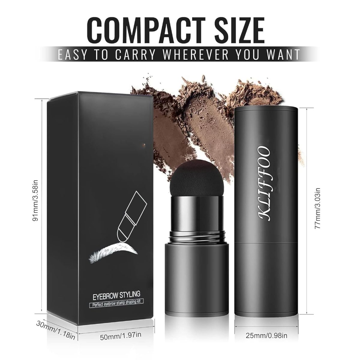 Bonzella Eyebrow Stamp & Stencil Kit for women & Girl,Eyebrow Shaping Kit with 10 Reusable Stencils and 2 Brushes for Eyebrow Makeup, Waterproof Smudge-Proof & Pomade Long Lasting Eye Brow Stamp - Image 9