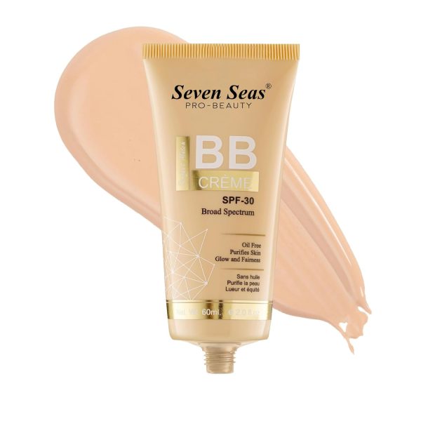 Seven Seas BB Foundation, Liquid Foundation for Face Makeup With SPF-30 | Full Coverage | Oil Free (01_60ml)