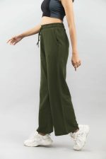 Imperative Women High Waist Regular Fit Cotton Flared Trackpant for Women and Girls. - Image 4