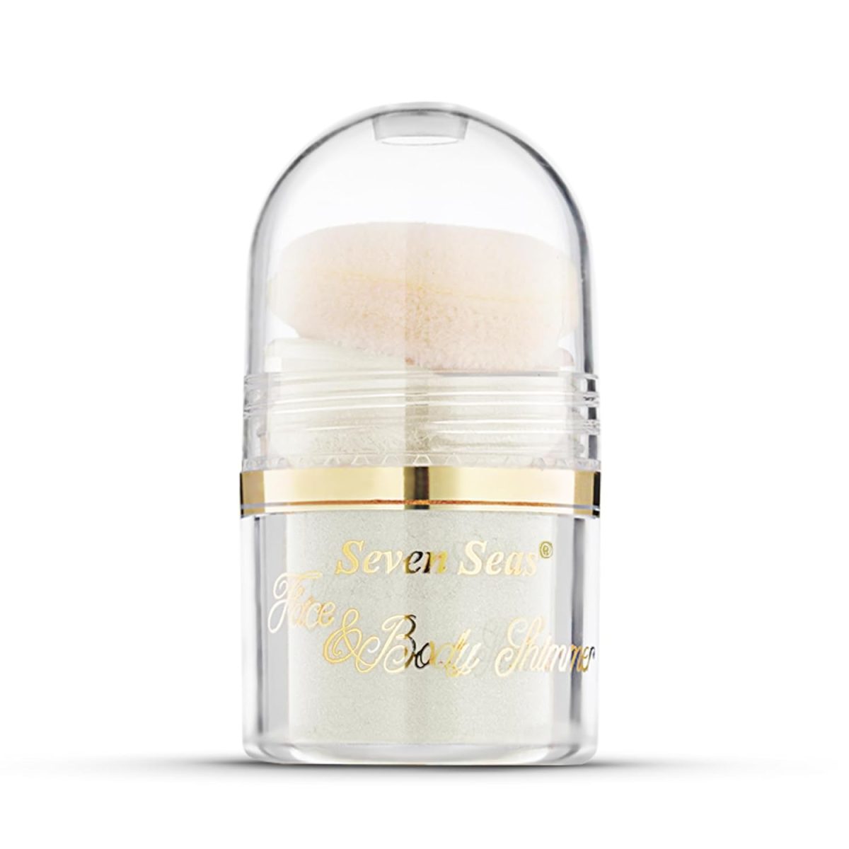 Seven Seas Body & Face Shimmer Highlighter Powder Pigments | For Eyes & Face Makeup | Shimmery Effect, Glitter, Duo-Chrome Metallic Intense Pigmentation | Product Used as Highlighter (White Gold) - Image 2