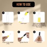 Homeaura® 3Pcs 10ml Empty Mascara Bottle Tube Set with Wand Brush| Eyelash Cream Container Tubes with 3 Funnels | Refillable Eyeliner and Liquid Eyelash Serum Tubes for Castor Oil & DIY Makeup Storage - Image 4