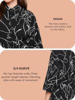 GRECIILOOKS Co Ord Set for Women | Stylish Korean Summer Outfit | Casual Long Shirt | Shirt T-Shirt for Girl & Woman | Top Pant Set | Trendy Travel & Streetwear Look for Girls | Hangouts | Picnic | Vacation Wear | 3/4 Half Sleeeve - Image 4