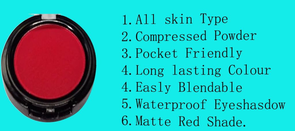 Beautiful Line Professional Eyeshadow 3D Waterproof 8g (21- Red) Matte Finish