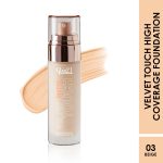 Glam21 Velvet Touch Oil Control Silk Foundation|Waterproof, High Coverage, Velvet Matte Finish,Ultimate Full coverage, Lightweight and Breathable,SPF 35 Long Lasting|Beige-50gm - Image 2