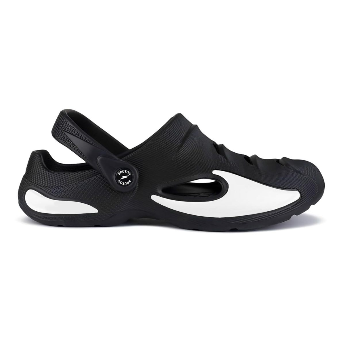 BRUTON Extra Soft Men's Classic Casual Sandals/Clogs Adjustable Back Strap | Lightweight & Comfortable | Stylish & Non-Slip | Waterproof & Everyday Mules for Men & Boys - UK 10 Black - Image 5
