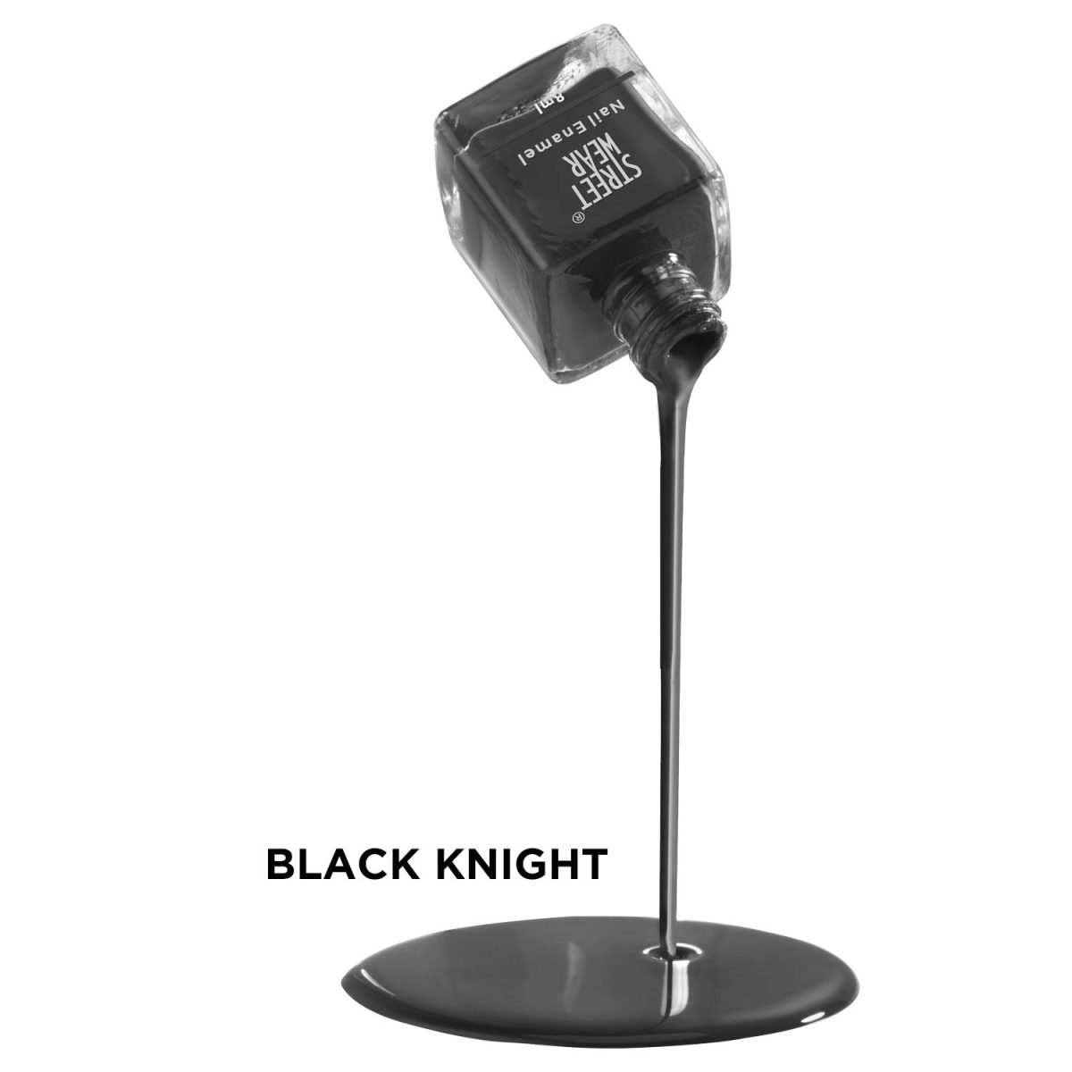 Street Wear Nail Enamel, Black Knight, 8ml - Image 4