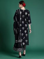 INDO ERA Women's Printed Pure Cotton Straight Kurta Pant With Dupatta Set (Iepnd5527) - Image 3