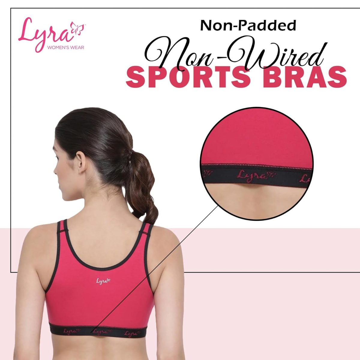 Lyra Women's Cotton Sports Bra - Image 2