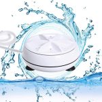 DOMUM Mini Washing Machine Turbine Washing Machine Washing Machine Door Hinge Ultrasonic Lightweight Turbo Washer with USB Cable - for Home Camping Dorms Business College Rooms.