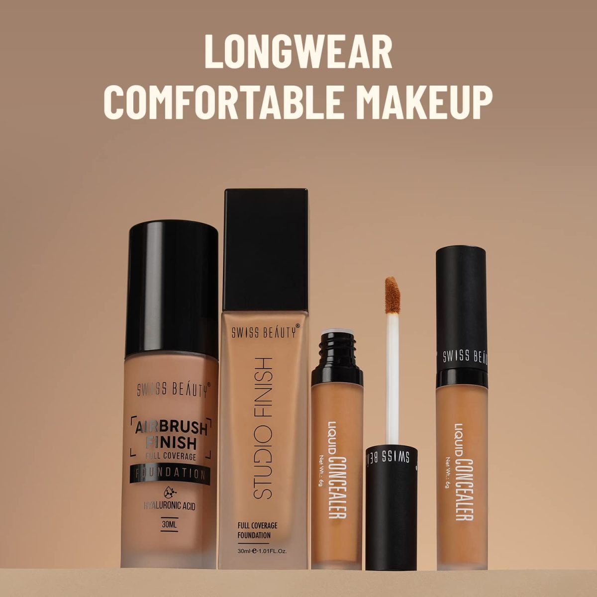 Swiss Beauty Full coverage Foundation Studio Finish, Face Makeup, Shade- Ivory Rose, 30ml - Image 9