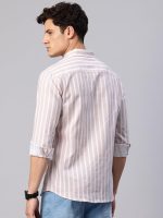Majestic Man Classic Slim Fit Vertical Striped Casual Cotton Shirt - Image 5