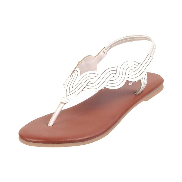 Mochi Women's Faux Leather Gold Toned Fashion Sandals
