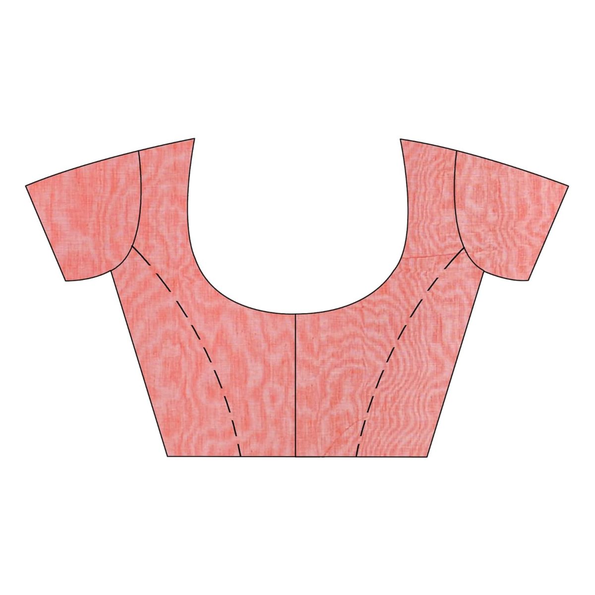 Bengal Cotton Women`s Tant Silk Handloom Cotton Saree Sequence Work With Blouse Piece(Pink Orange) - Image 7