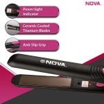 Nova NHS - 840 Selfie Hair Straightener for Women (Pink) - Image 5