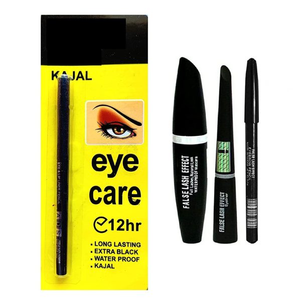 MASTADI ADS KAJAL EYE CARE LONG LASTING 12HR, (PACK OF - 1) + 3 in 1 EYE LINER ,KAJAL,MASCARA COMBO