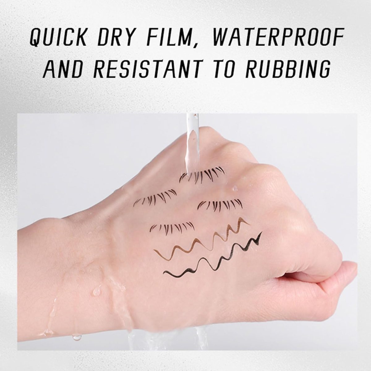 BWOGUE 2 In 1 Silicone Lower Eyelash Stamp Set for Fashion Eye Makeup Quick Eye Makeup Tool, Double Ended Eyelash Stamp and Eyeliner Pen Quick Makeup Tool, Long-Lasting, Waterproof, Smudge-Resistant - Image 5