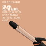 Havells HC4041 25mm Hair Curler for Long-Lasting Curls (Black) - Image 6