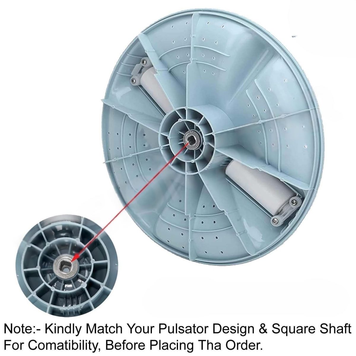 Calciworry Pulsator Square Shaft Suitable for Samsung Top Load Fully Automatic Washing Machine Replacement Parts Match & Buy 6 and 6.5 kg (Pack of 1) - Image 3