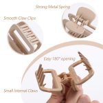 hair clutcher for women 4pc Elegant Medium Square Hair Clips - Non-Slip, Matte Finish for Women & Girls - Perfect for Casual Attire, Styling Makeup clip coupanas