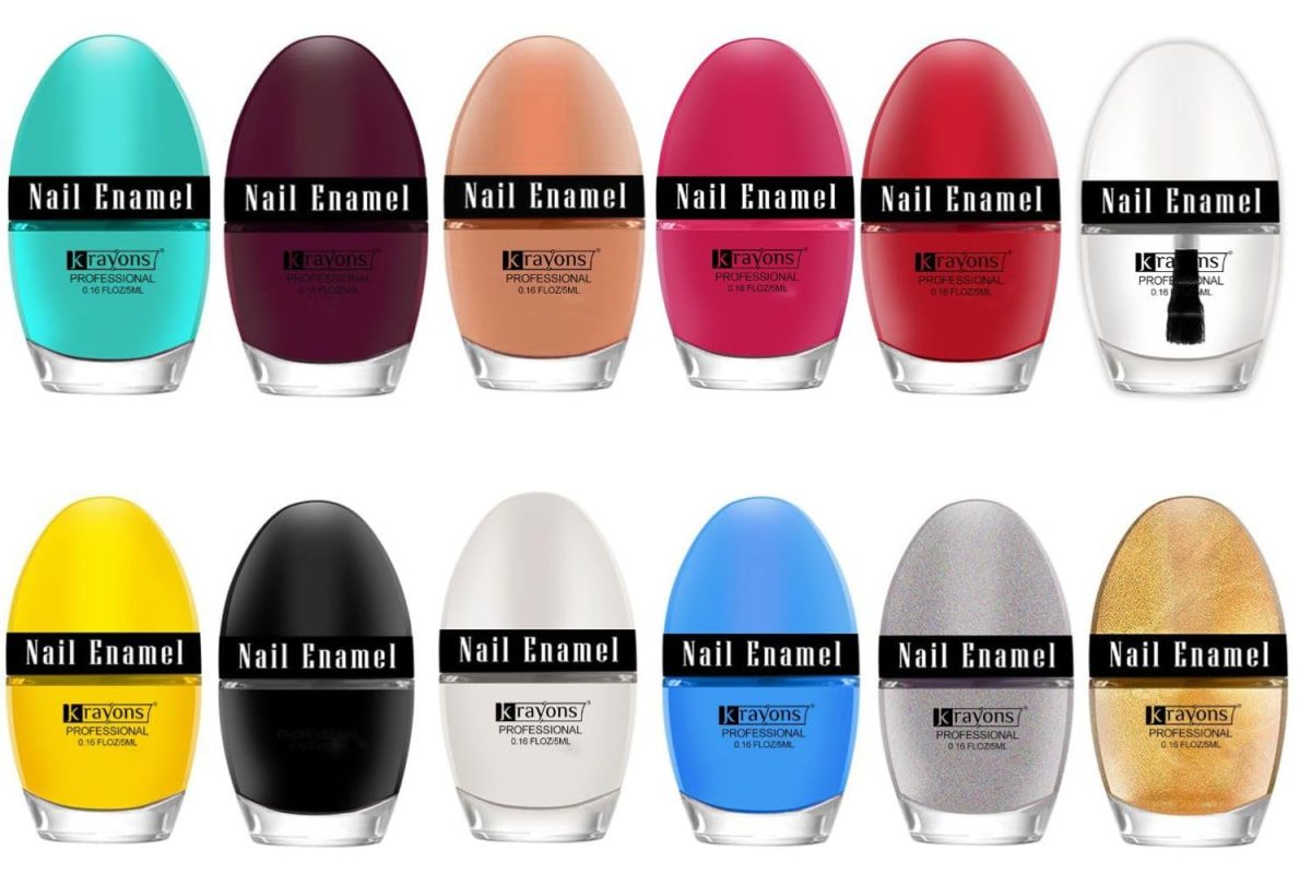 Krayons Professional Glossy Nail Paint, 5ml Each, Pack of 12 (Combo-2)