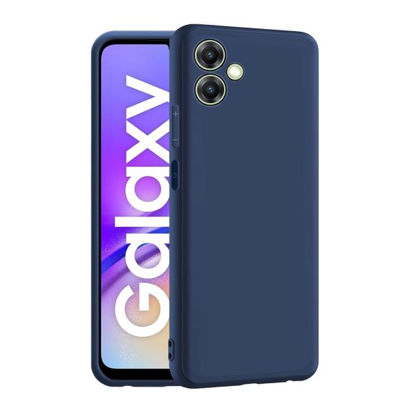 CEDO Samsung Galaxy A05 / F05 / M05 (4G) Back Cover | Camera Bump Protection & Inner Velvet Fabric Lining | Ultra Slim Matte Soft Rubberised Case Cover (Blue)