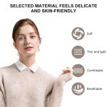 Zibuyu� Women Detachable Collar White Cotton Half Shirt Detachable False Shirt Collar Women and Girls - Image 5