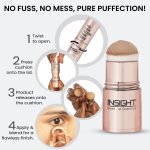 Insight Cosmetics Cushion Concealer – Contour, Conceal/Correct/Bronze, Buildable Coverage, Skin-Loving Formula, Travel-Friendly, 3g - Image 4
