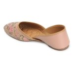 XE Looks Flat Comfortable Fancy Beige Punjabi Jutti For Women - Image 8
