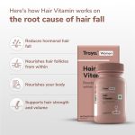 Traya Hair Vitamin For Her | Keratin Supplements for Hair Growth and Hair Fall Control | Consists Biotin, Zinc, Iron and Vitamin B12 | 30 Tablets - Image 4
