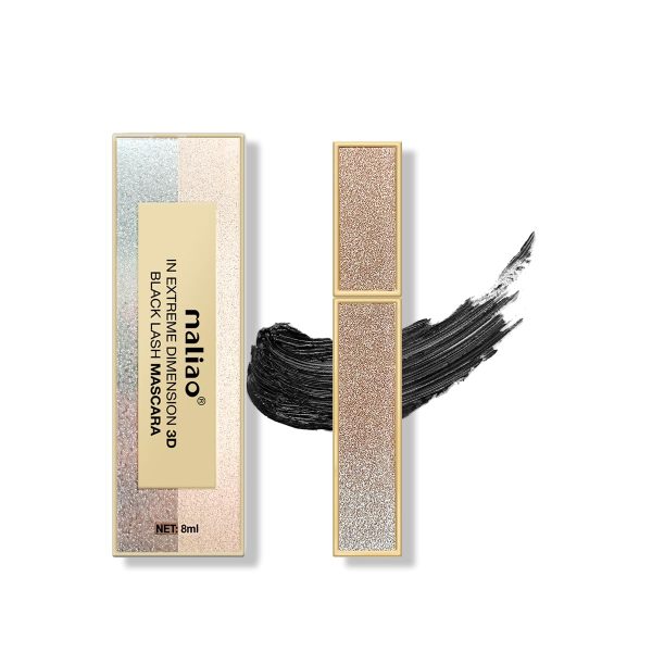 Maliao Extreme Dimension 3D Black Lash Mascara | Volumizing & Lengthening | Smudge-Proof & Waterproof | Long-Lasting Hold | Bold & Defined Lashes | 8ml