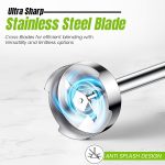 INALSA Hand Blender 1500 W|Silent DC Copper Motor|European Stepless Variable Speed Design| X.Large 1L Chopper|Unique Potato Masher| Detachable| Stainless Steel-Robot INOX 1500 StepUp - Image 2