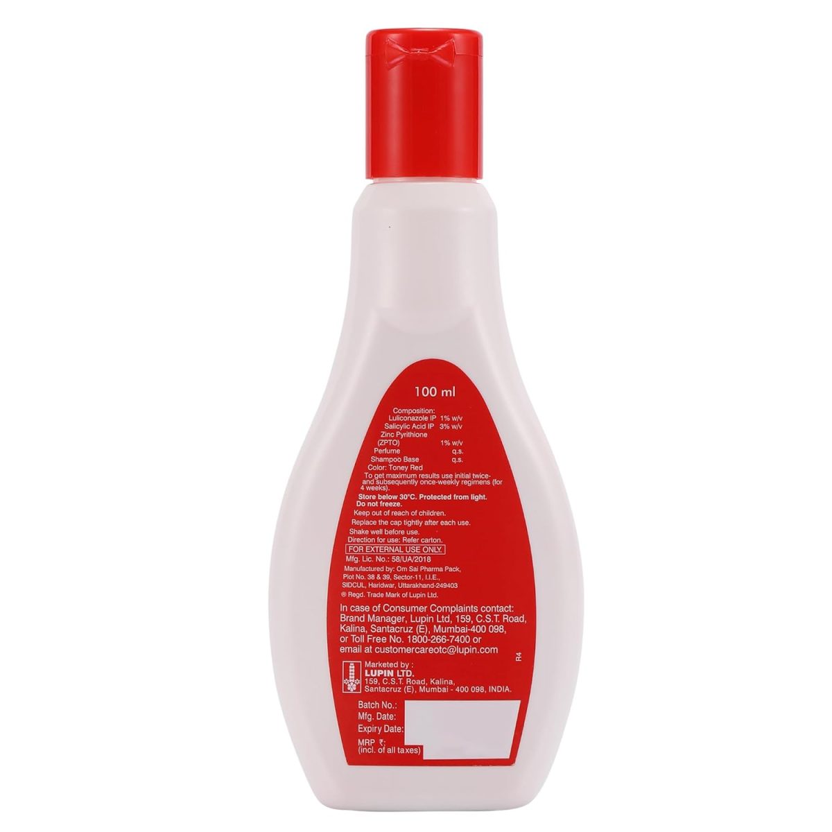 LUPIZOL-ZS Anti Dandruff Shampoo, Reduces Dandruff Upto 100% and Scalp Irritation, Strengthens and Softens Hair, With Luliconazole, Dermatologically Tested, All Hair Types, For Men and Women, 100ml. - Image 4