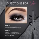 COLORESSENCE HD Kohl Pencil Eye Definer Waterproof Lightweight Charcoal Long Lasting Smudge proof Kajal with Free Sharpener - Black - Image 6