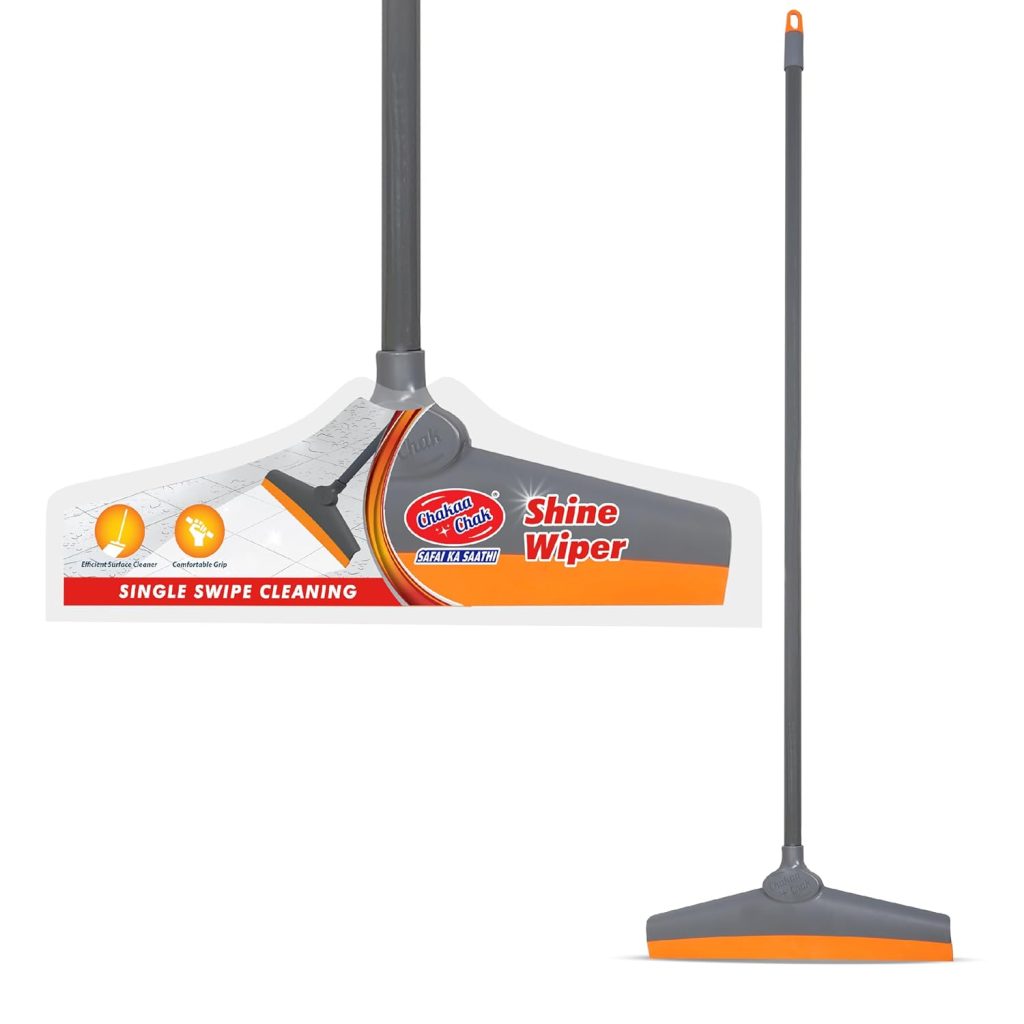 Chakaachak Shine Floor Wiper | Plastic & TPE Blade Wiper for Floor & Bathroom Cleaning | Surface Cleaner for Home | Kitchen | Office | Durable Home Cleaning Gadget | Quick Drying | Easy Grip