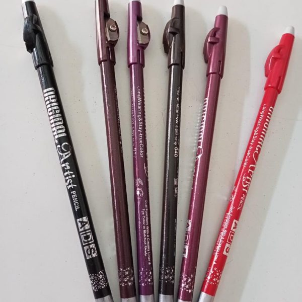 Set of 6 mix lip liner with sharpener, Smudge Free & Waterproof Lip Liner for Women, Girls, Pack of 6 Pcs