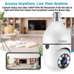DDLC Wi-Fi Bulb CCTV Camera 1080p Wireless PTZ Bulb Shape Indoor 360° Smart Home Security Light Vision 24x7 Continuous Recording with Motion Sensor LED Lights PTZ Bulb Shape V380 Pro - Image 4