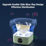 Portable Washing Machine, Mini Washing Machine with Spin Dryer, Foldable Mini Washing Machine for Baby Clothes, Underwear or Small Items, Ideal for Apartment, Dorm, Camping Green - Image 3