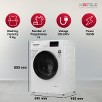 HAFELE AMARA 9 kg 5 Star, Premium Fully Automatic Front-Load washing machine engineered using German technology, comes with Steam Shield and Hexa Wash Design - Image 3