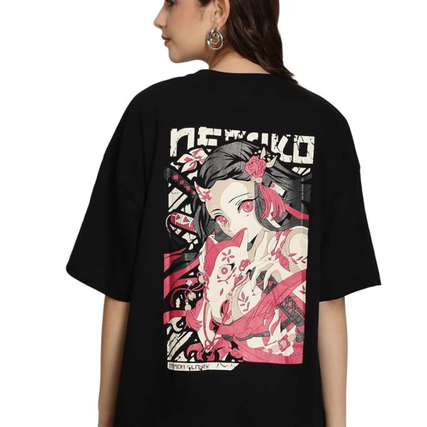 Fabflee Pure Cotton Oversized Baggy Fit Drop Shoulder Latest Aesthetic & Cool Graphic Printed Half Sleeve Tshirt for Women |Trendy Tees |Casual Loose Korean T-Shirt