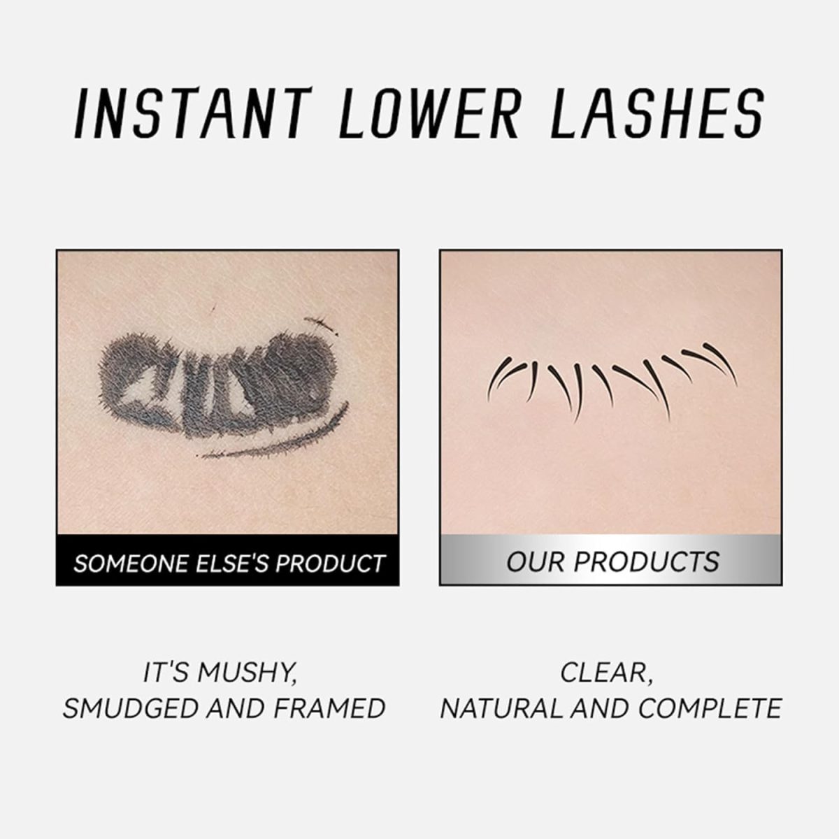 BWOGUE 2 In 1 Silicone Lower Eyelash Stamp Set for Fashion Eye Makeup Quick Eye Makeup Tool, Double Ended Eyelash Stamp and Eyeliner Pen Quick Makeup Tool, Long-Lasting, Waterproof, Smudge-Resistant - Image 6