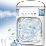 Mabron 【15 Years Warranty】 Transform your environment with the White Portable Air Conditioner Fan. Perfect forr offices, and kitchens, this USB-powered mini AC adesk fan and mini cooler_M4_Multicolor - Image 5