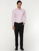 Peter England Men's Classic Sophisticated Self-Checkered Formal Slim Fit Full Sleeve Shirt | Wonder Fabric | Cotton-Rich - Image 6