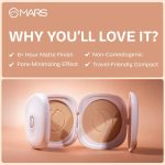 MARS Zero Oil Compact with an Applicator (10 gm) (04-MEDIUM BEIGE) | Non-Comedogenic | Oil Control | Long-Lasting | Matte Finish | Light-Weight | Minimize Pores | Travel Friendly - Image 2