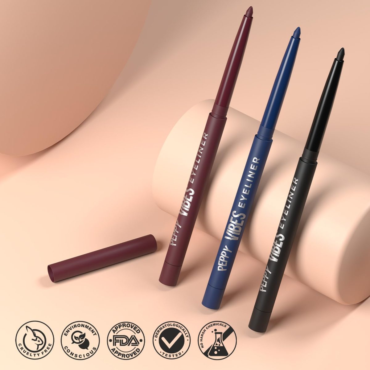 Glam21 Peppy Vibes Eyeliner |Matte Finish Stays up to 10 Hours |Smudge-Proof & Water-Proof |Long Lasting Eyeliner | Precision application| Blue Fizz-0.4g - Image 8