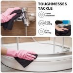 HASTHIP® 50 Pack Microfiber Cleaning Cloth Roll 9.8 Inches Precut Reuseable Polyester Kitchen Clean Wipes Non-Scratch Clean Towel For Bowl Pots Countertop In-Car, Black - Image 4