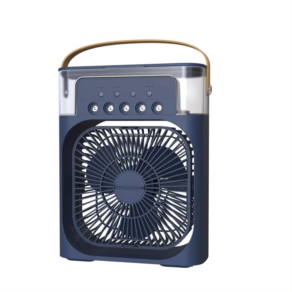 Exxelo (NEW 15 YEAR WARRANTY) Portable Air Conditioner Fan, Mini Small Evaporative Air Cooler with Cool Mist Humidifier, 7 Colors LED Light, Timer Best for Room, Office_Multicolor