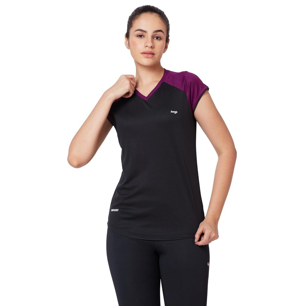 berge' Ladies Polyester Dry Fit Western Shirts & Tshirts for Women, Quick Drying & Breathable Fabric, Gym Wear Tees & Workout Tops